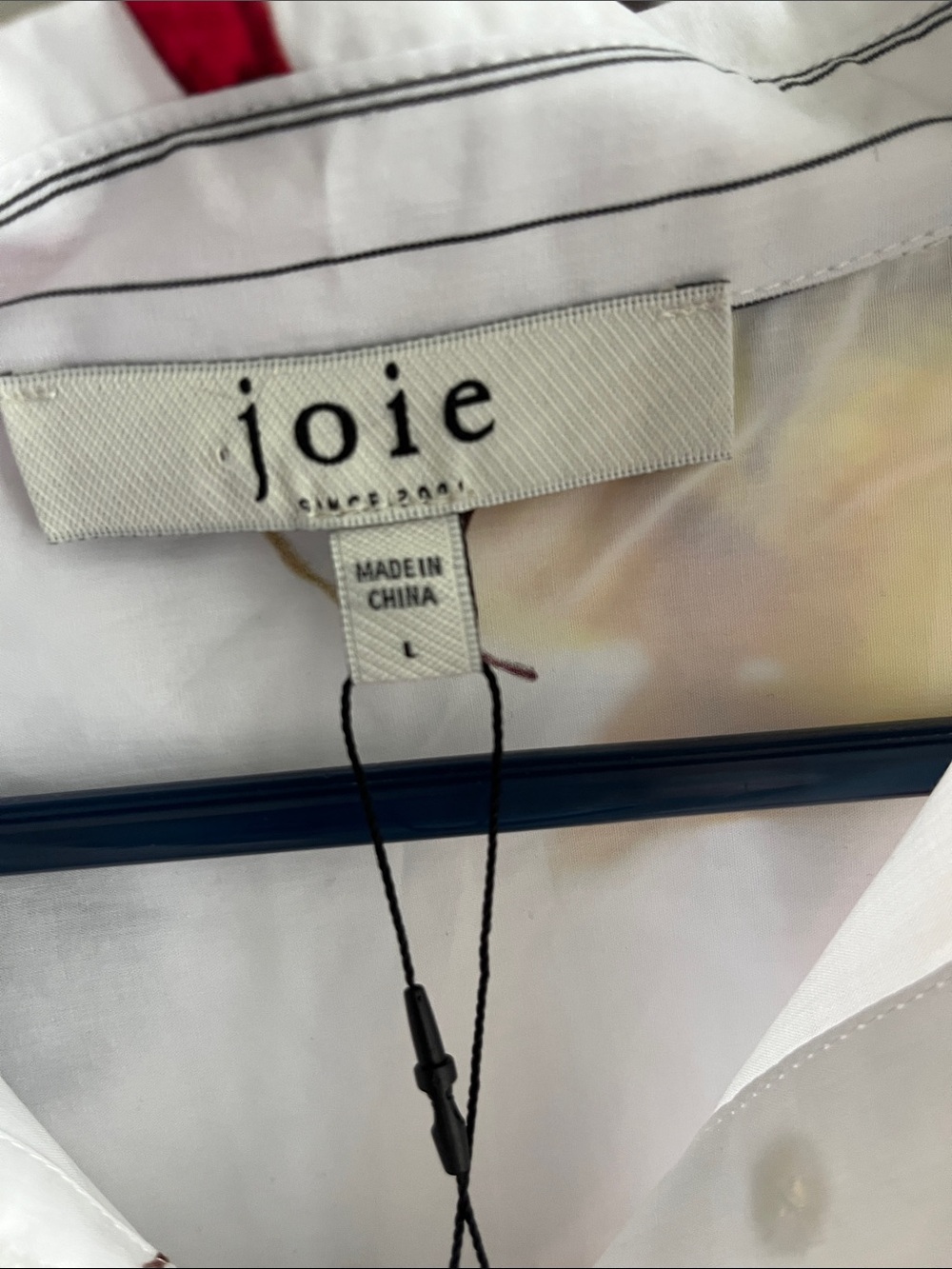 Joie White Floral Watercolor Button-Down Blouse - Picture 5 of 7